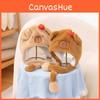 Capybara Plush Hat Movable Ears Winter Warm Cartoon Animal Hats Decorations