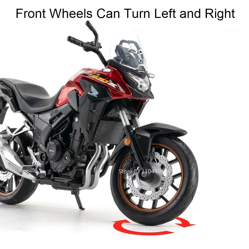 1:12 Honda Cb400x Cbr1000rr Alloy Motorcycle Model Toys Car Diecast Metal Rubber Tires Front Wheel Steering Cars Home Decoration