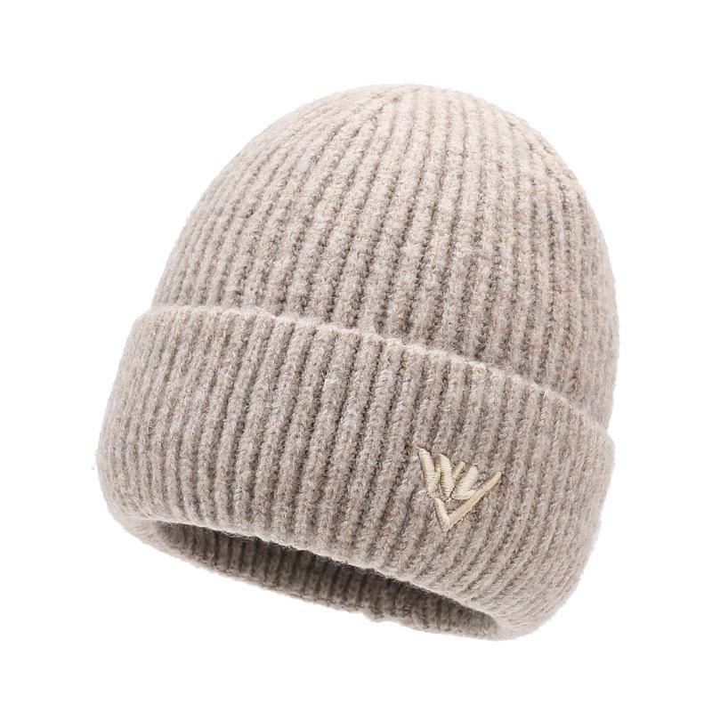 Bestickte Buchstaben Wollmütze Herbst Winter Warme Ohrenschutzmütze Herren Damen Mütze Strickmütze