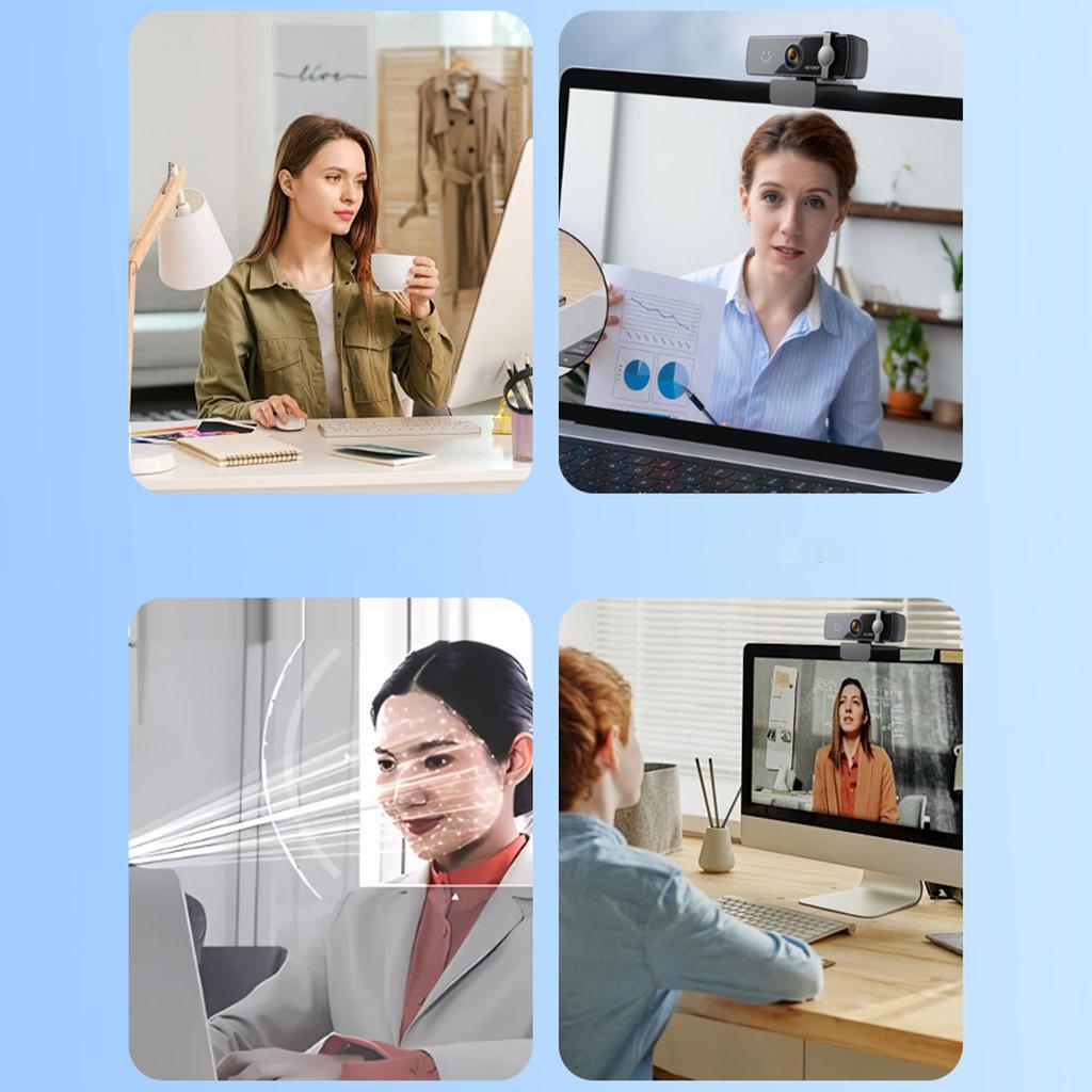 HD facial recognition 1080P driver-free computer USB camera with microphone