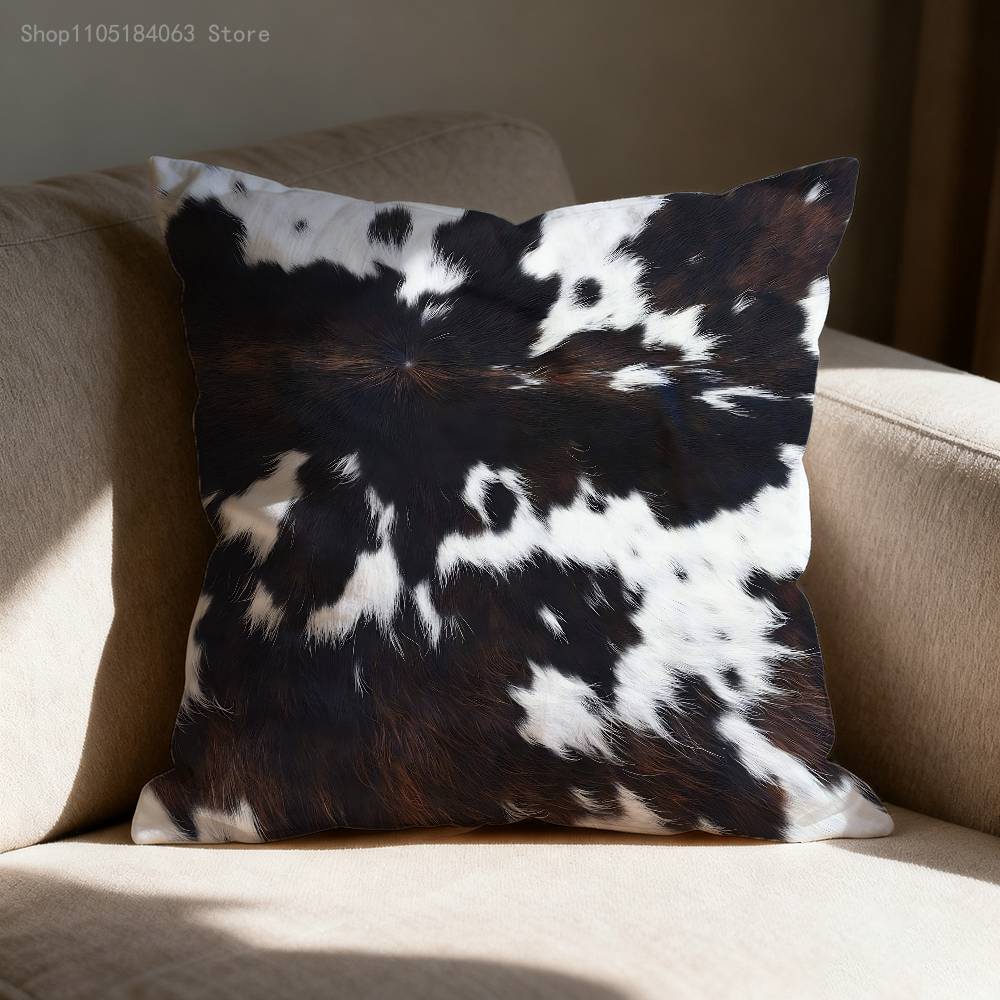 

Сучасна наволочка для декоративної подушки зі штучного хутра з текстурою коров ячої шкіри для 45x45см 40x40см 30x30см 50x50см 55x55см Квадратна домашня наволочка 30cmx30cm