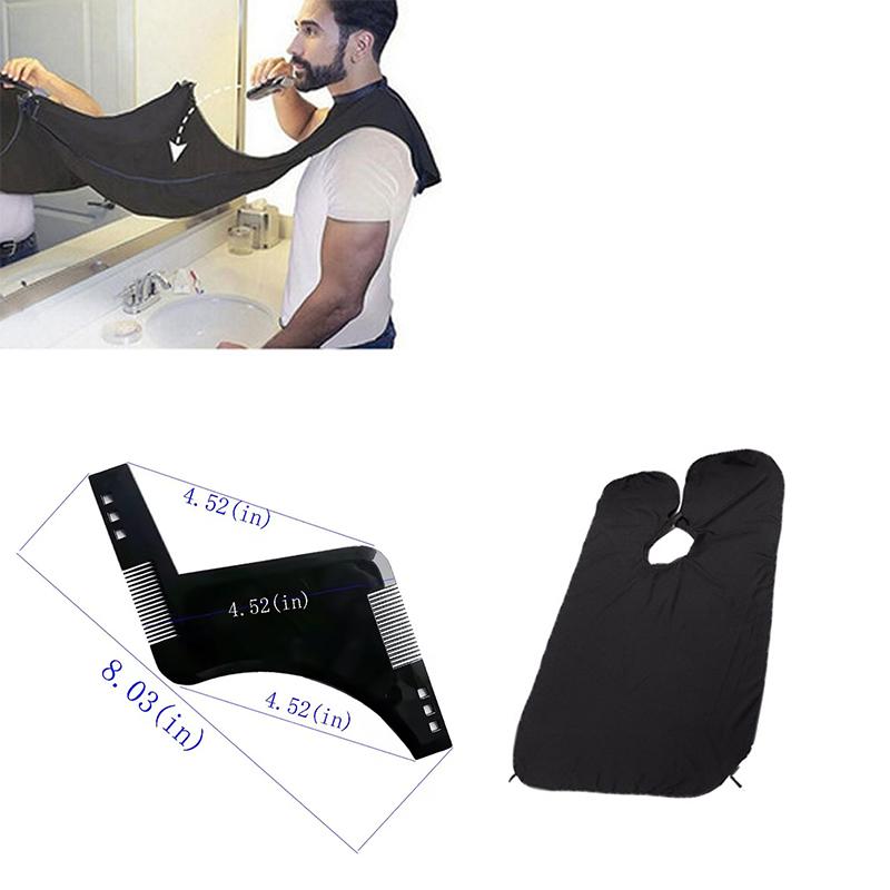 Men S Hairdressing Tool Styling Set: Beard Shaving Comb Hairdressing Cap Hair Dyeing Shawl Set