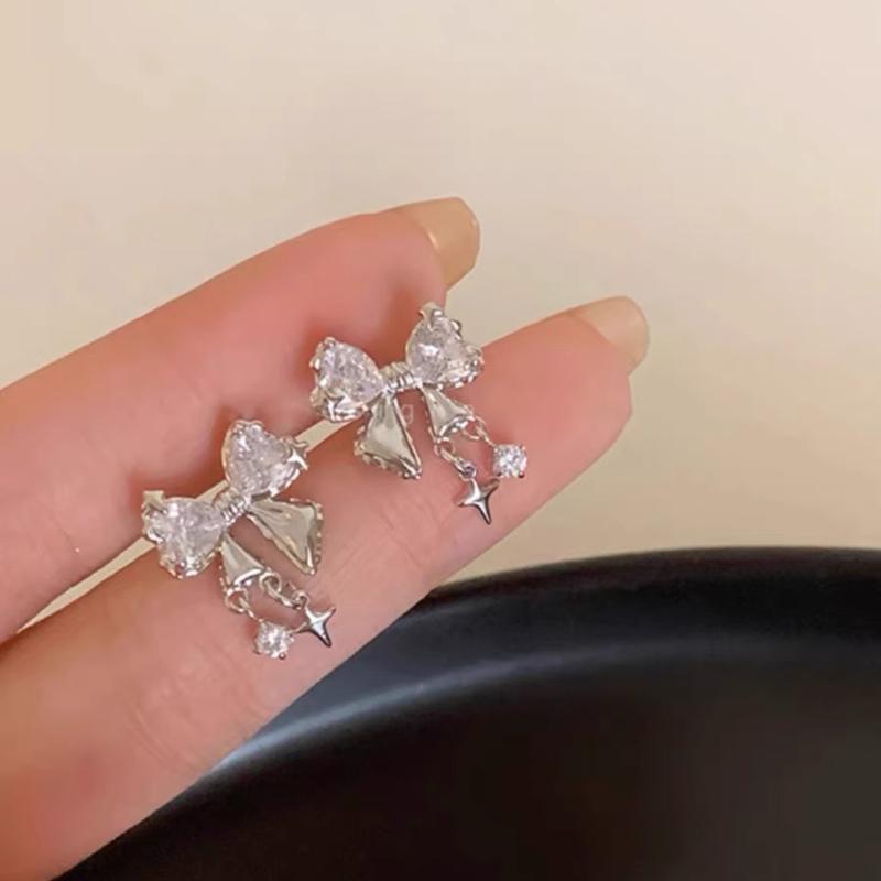2025 Trendy Sweet-Cool Bow Knot Earrings Minimalist Elegant Statement Jewelry Gift for Women Dropshipping