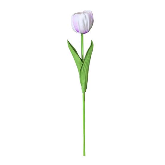 Real Touch Artificial Tulip Flower 13.7" PU Faux Tulips Lifelike Fake Tulip with Long Stem for Wedding Home Table Centerpiece Spring Garden Decor