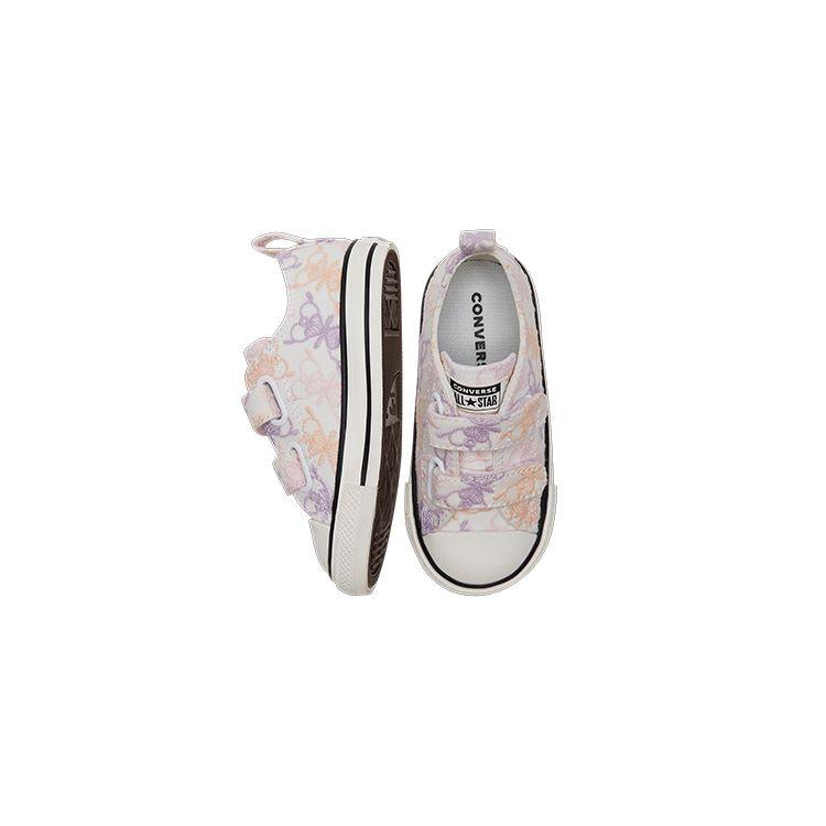 Converse Chuck Taylor All Star Easy-On Low TD Butterfly Embroidery - Pale Amethyst Baby Sneakers White Crimson-Tint A01618C