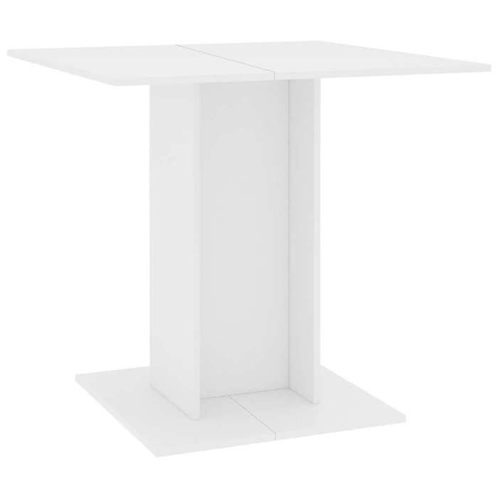 VidaXL Table à Manger, Table à Dîner, Meuble de Salle à Manger, Table de Repas Cuisine Maison Intérieur, Moderne, Blanc Bois 800252