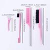 12pcs hair comb set, mouse tail comb, edge brush, for edge and back brushing, 6 smooth clips,Special for real hair wigs