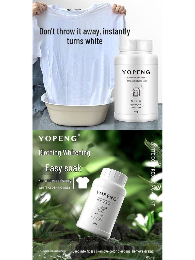 Specialized White Clothing Dye Remover & Whitening Agent