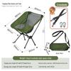 Cadeira Lunar Portátil Leve para Exterior com Encosto – Dobrável para Acampamento, Praia e Pesca