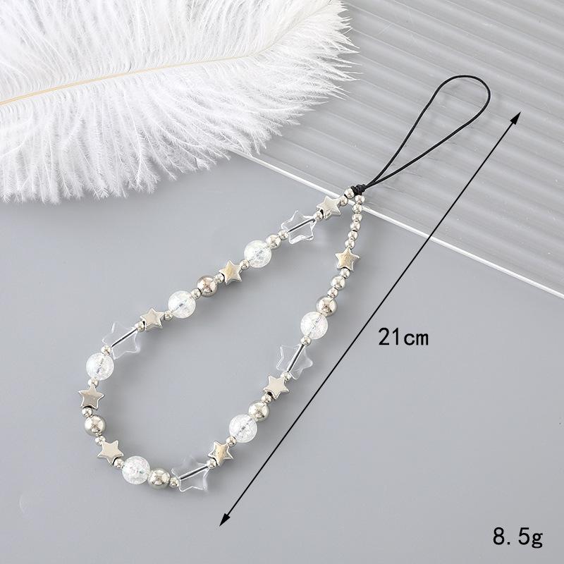 Pearl Bow Mobile Phone Strap Elegant and Durable Accessory