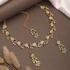 American Diamond AD with Colorful Crystal Necklace Jewellery Set for Women/Girls | Perfect for Weddings, Parties & Festive Occasions