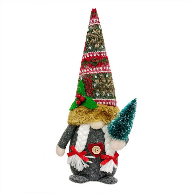 Christmas New Year Gnome Figurines: Creative Country Forest Faceless Old Man Ornaments