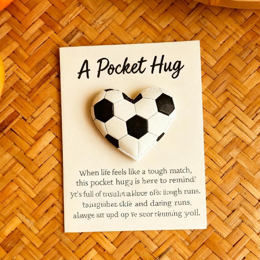 Note Cards Portable Soccer Shape Pendant Funny Greeting Card For Travel Wallet Training Home Friends Family Holiday Birthday
