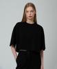 Pin Black Logo Crop T-Shirt Black