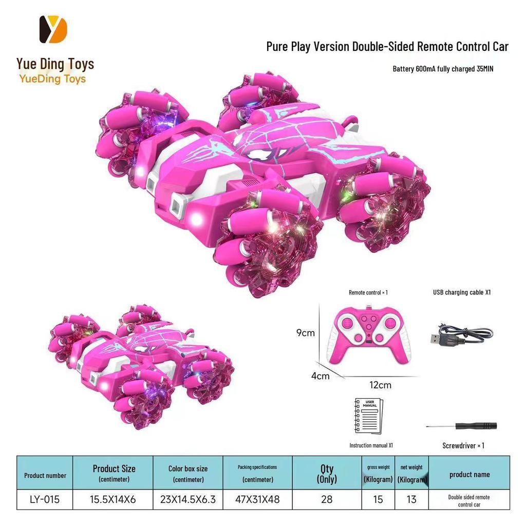 Children's 360° Rotating Stunt Off-Road Remote Control Car - 2.4G Light-Up Toy