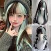 Cosplay Synthetic Layered Wig Fluffy Long Straight Wig with Bangs Women