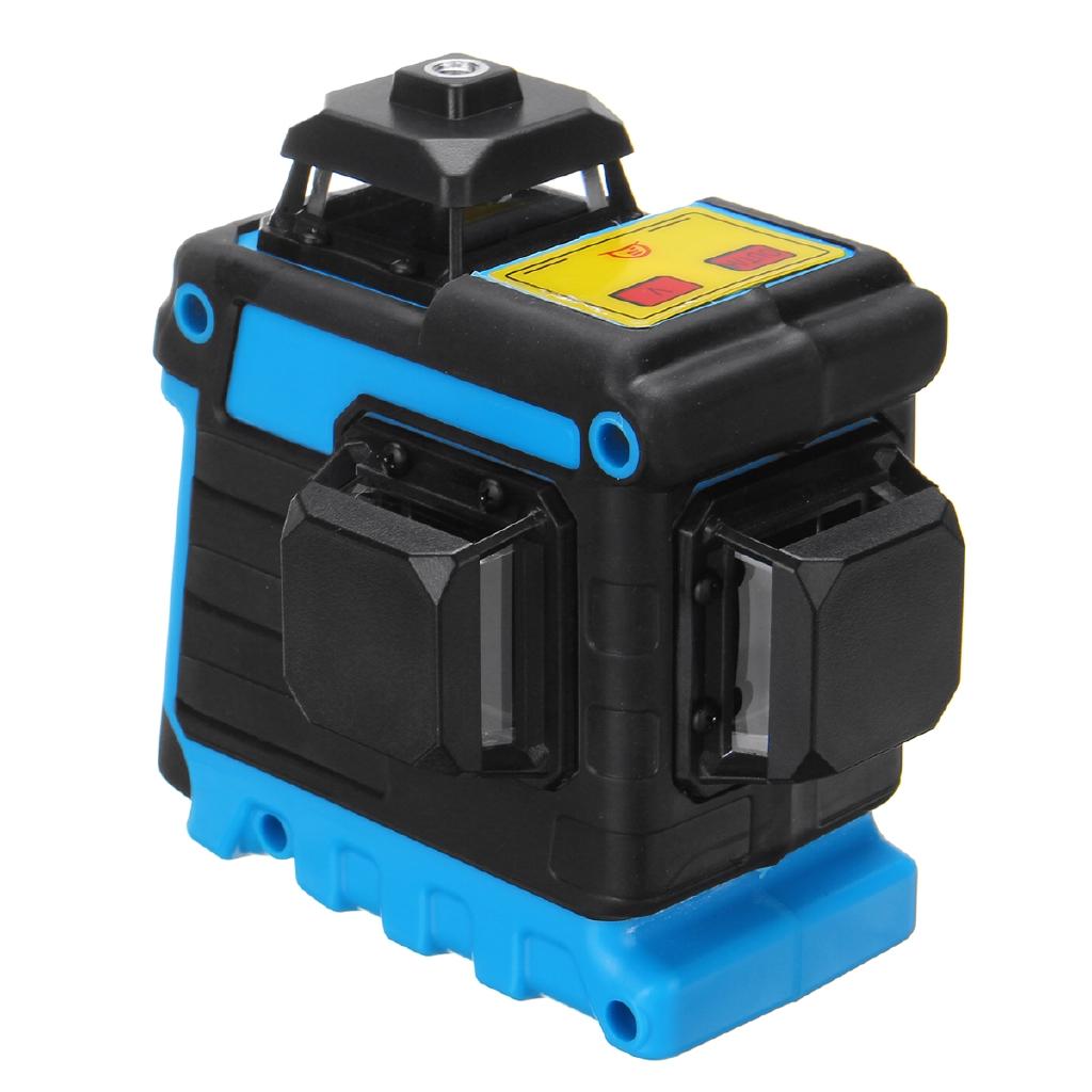 12 Lines 3D Self-Leveling Laser Level 360 Horizontal & Vertical Cross Super Powerful Green Laser Beam Line+ battery
