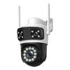 4G Wireless 3-Lens 3K Outdoor Home Security Camera, 6MP WiFi Network