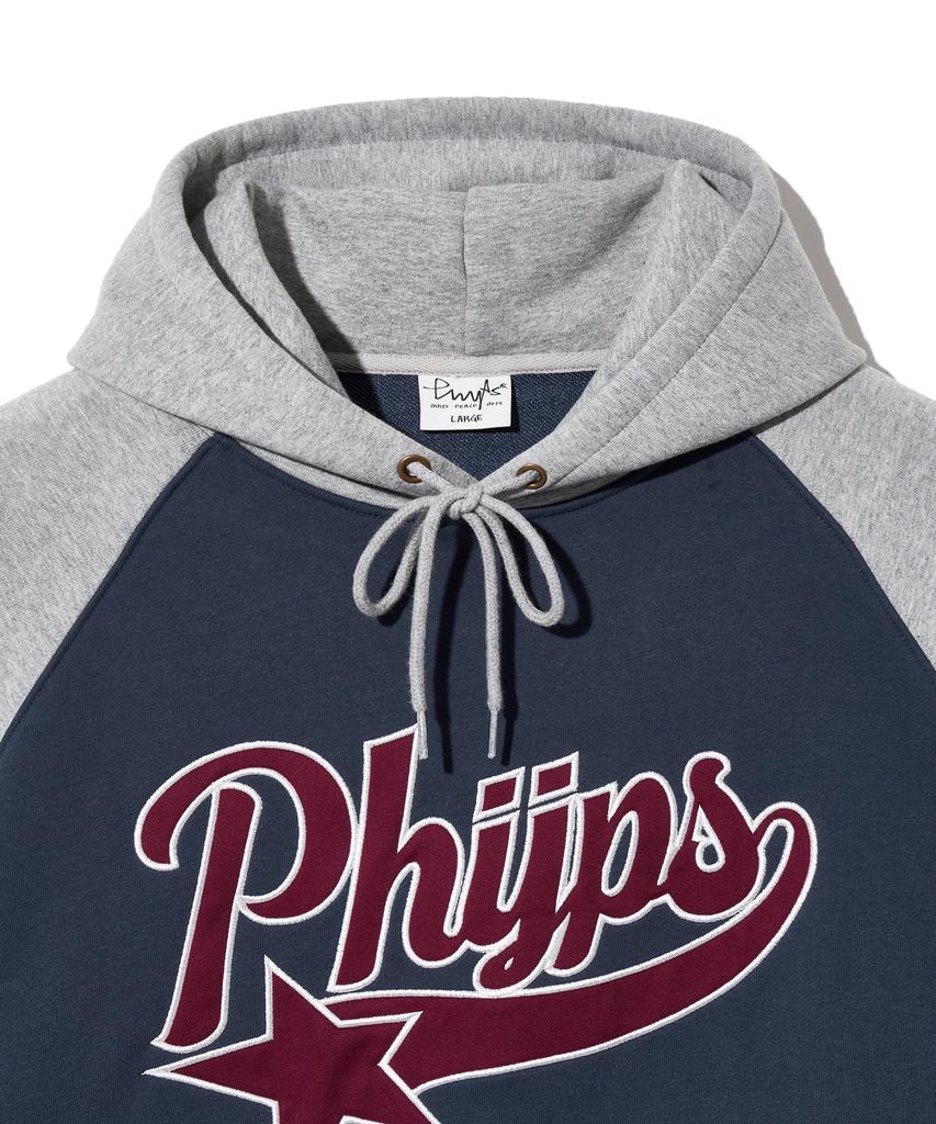 Applique Startail Raglan Hoodie_Vintage Navy