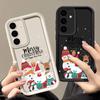 Santa Claus Snowman Print Phone Case For Samsung S24 Ultra S23 S22 S21 Plus S20 FE A55 A35 A54 A53 A52 A34 A14 Christmas Shockproof Soft Phone Cover