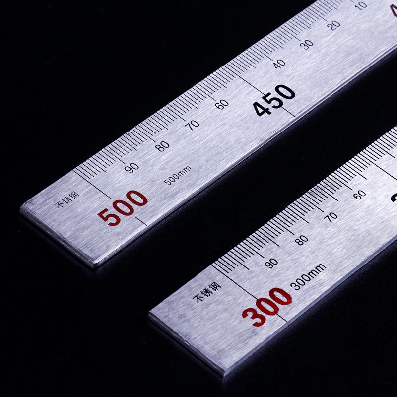 90° Stainless Steel Right Angle and Corner Detection Ruler, 250x500mm