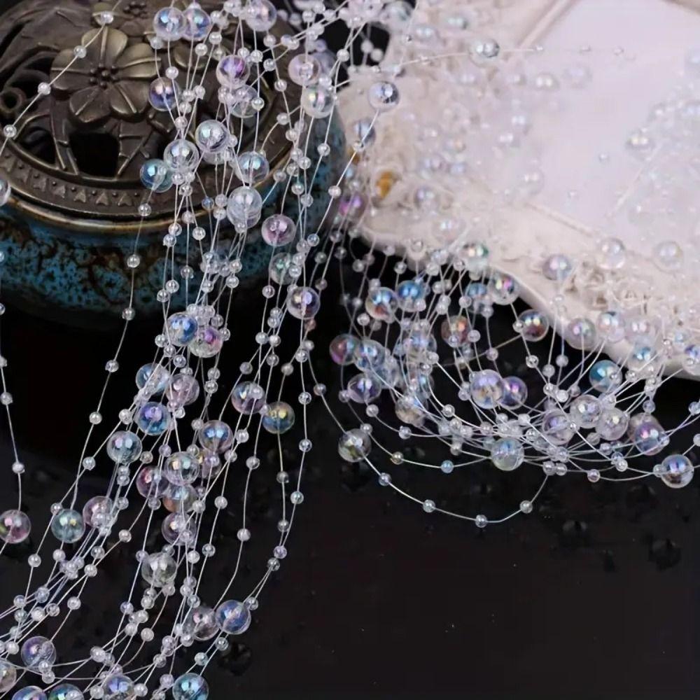 Multipurpose Pearls String Irregular Beads Chain Fishing Line Pearls  Wedding Party Decoration