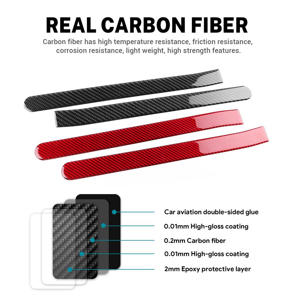 Real Soft Carbon Fiber Sticker For Kia Stinger 2019 2020 2025 2025 2025 LHD RHD Car Rear Brake Light Strip Trim Accessories