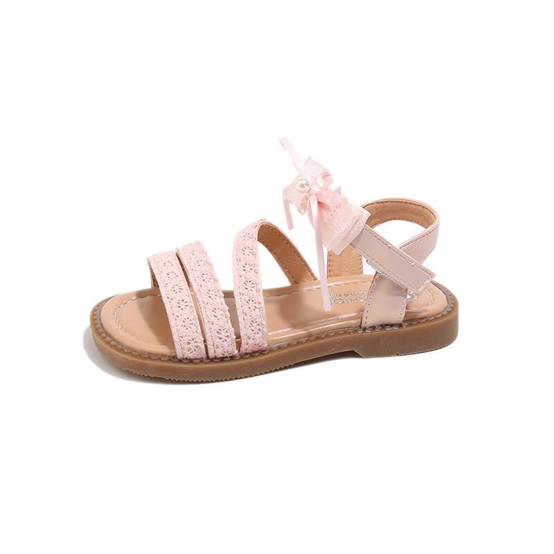 Girls’ Sandals, Summer New Arrival, Soft-Soled Children’s Princess Shoes, Korean Style Bowknot, Open-Toe Kids’ Beach Shoes