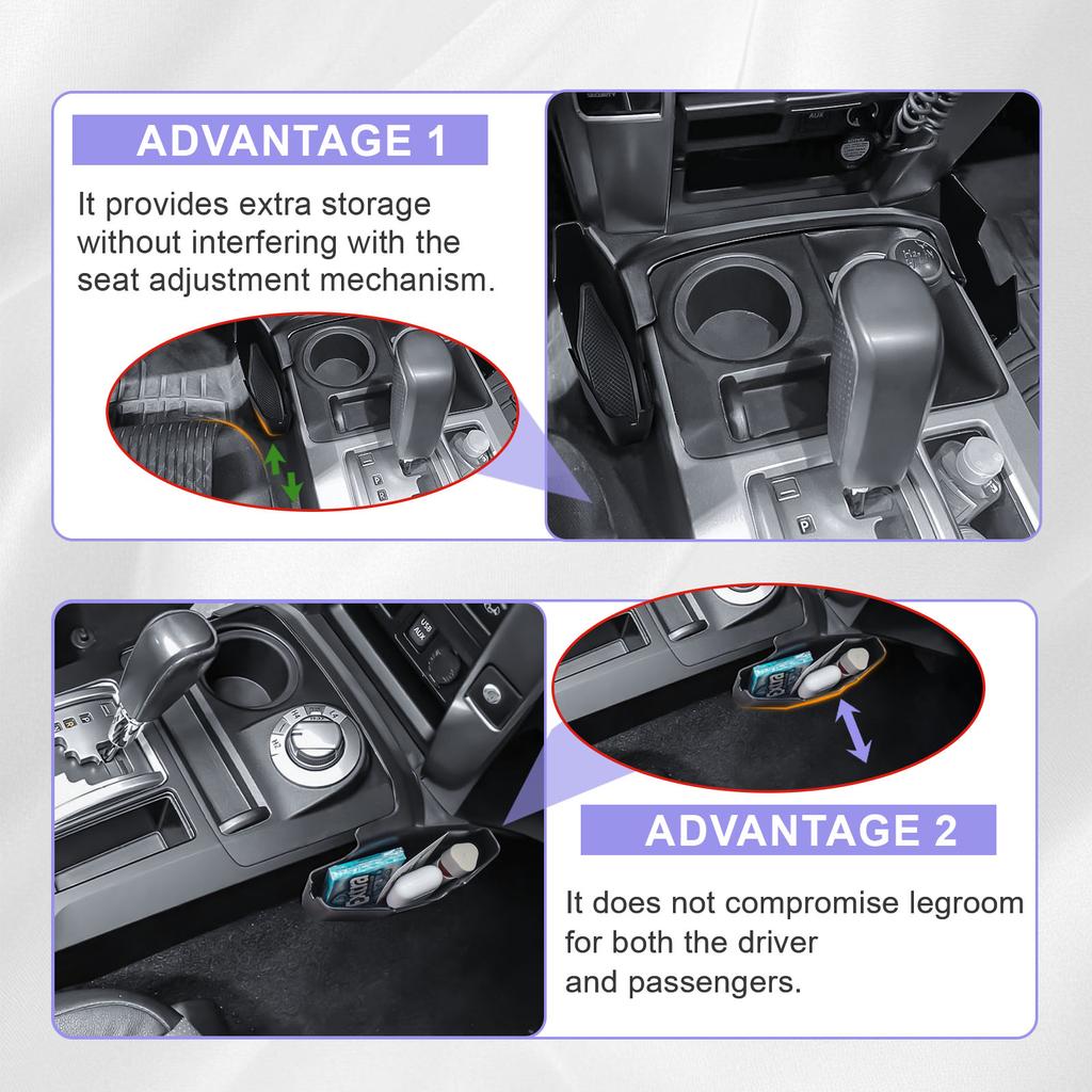 Gear Shift Hanging Storage Box for 2010-2025 Toyota 4Runner Center Console Organizer Gear Shift Side Interior Storage Box Tray