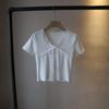 Petite Short-Sleeved Bow Slim-Fit Top - 2025 Korean Style Summer Women's Fashion