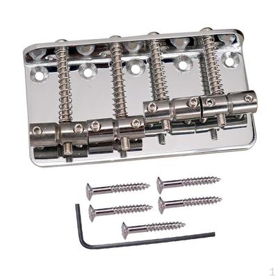 4 String Bass Bridge with Wrench Screws for Electric