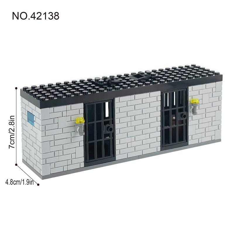 Assembly Educational Hot Skylight Prison 42139 Prisoner Prison Assembles Small Particles of Toys, Children's Birthday Gifts.