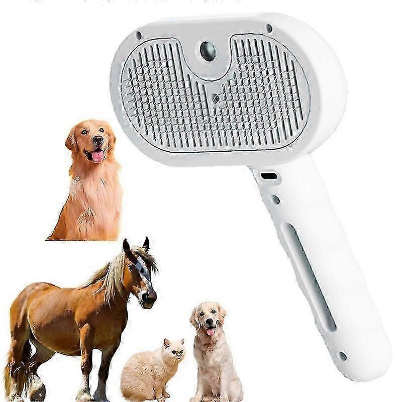 Pet Steam Brush for Dog Pet Steam Brush 4-in-1 Self-Cleaning Steam Pet Brush Steam Cleaner for Pets 25-26