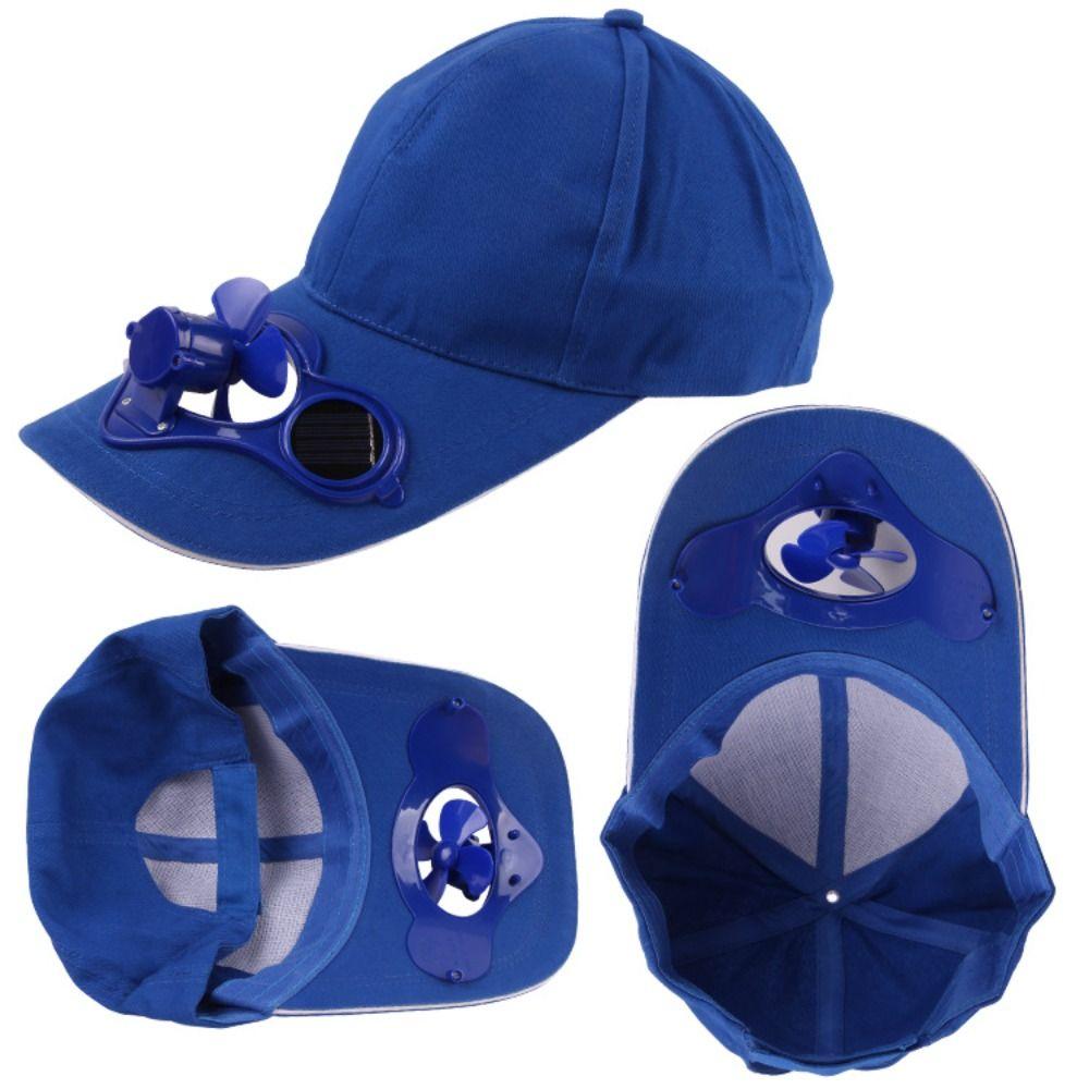 Sun Protection Summer Fan Sunhat Breathable Baseball Cap Solar Fan Cap  Adult Summer