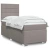 Vidaxl Kontinentalbett Mit Matratze, Taupe, Stoff, 80X200 Cm