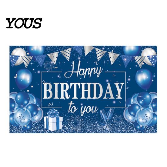 Birthday Celebration Banner Happy Backdrop, Party Photo Background Cloth for Celebration, Decorative Bunting Flag Decor Kids Women, Supplies