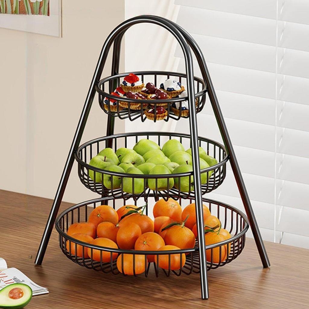 3 Tiers Fruit Storage Basket Multifunctional Home Decor Desktop Tray