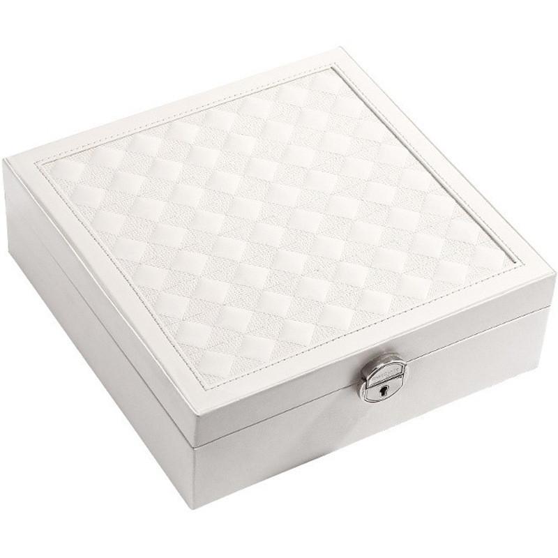Elegant Style Leather Jewelry Box With Large Capacity For Home Organization And Gift Giving