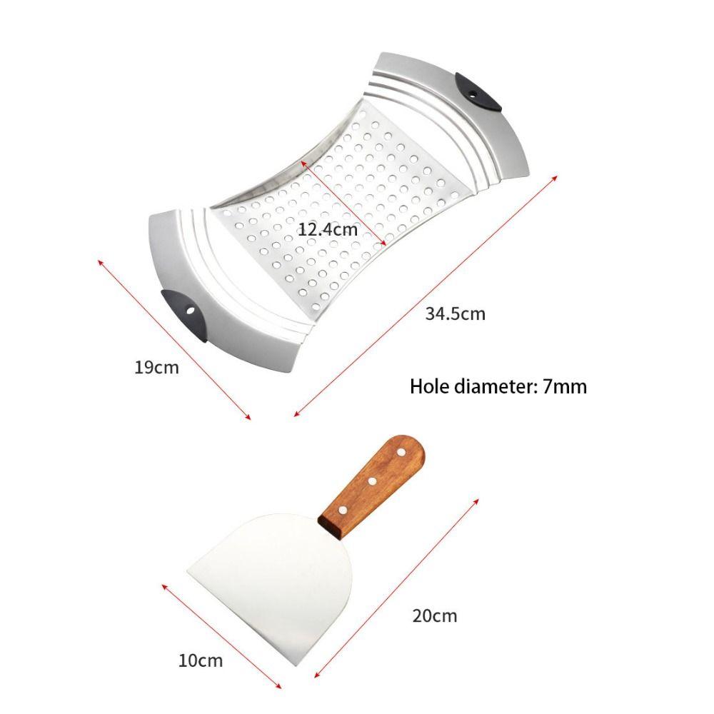 Stainless Steel German Egg Noodle Maker Silicone Grip Oil Filter  Fruits and Vegetables Drain