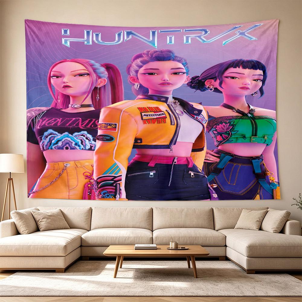 Huntrx Cyberpunk Fashion Large Size Wall Tapestry, Room Aesthetic Decor for Living Room Party Background,Perfect Gift