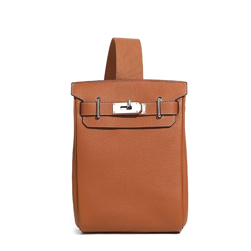 

Того Верхний слой Коровья кожа Сумка для отдыха Сумка через плечо Унисекс Сумка на плечо Мода Натуральная кожа Одноплечевая сумка Сумка через плечо 18x7x29 золотисто-коричневый