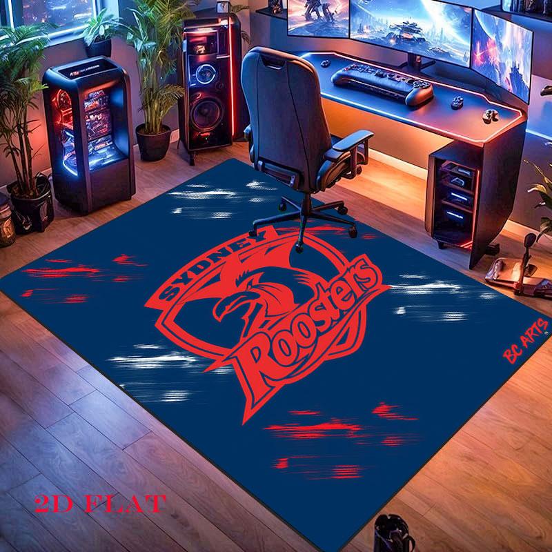 Sydney Roosters Glory Carpet Rug for Living Room Bedroom Home Sofa Decoration,Kids play Nonslip Floor Mat