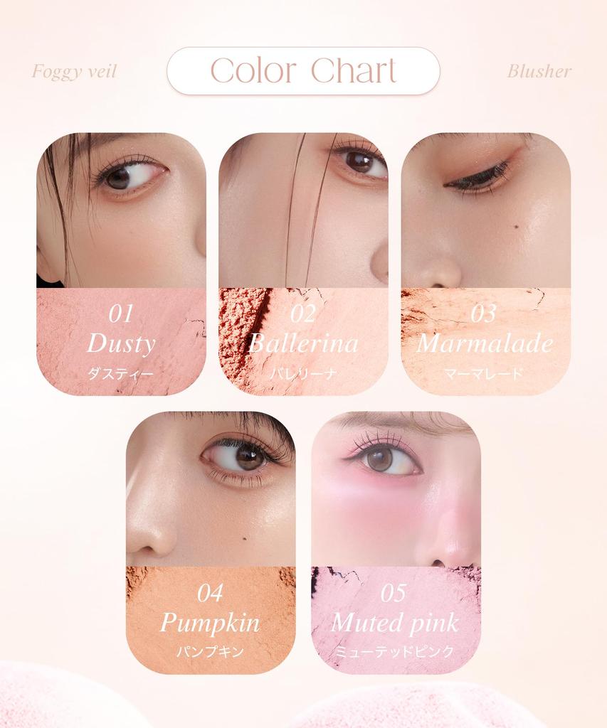 SELVE Foggy Veil Blusher Muted (Cheek) (05 Pink, 4g)