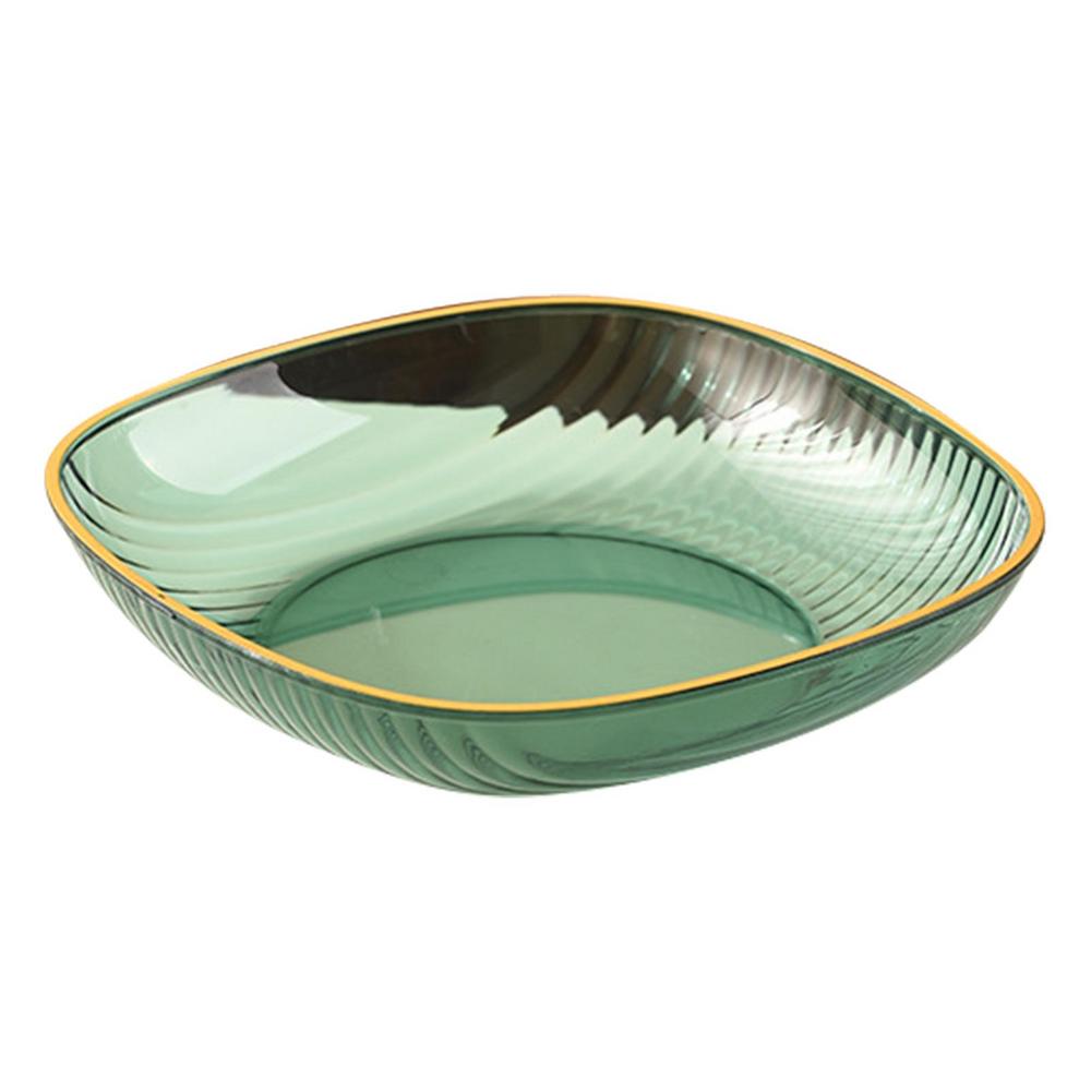 

Тарелки для закусок прозрачные домашние многофункциональные маленькие тарелки для торта многоразовые легкие роскошные гладкие квадратные тарелки для салата фруктов