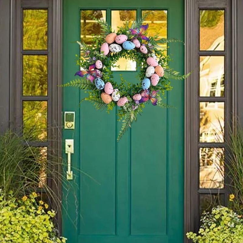 Пасхальный Цветочный Круг Красивое Украшение Праздничный Цветочный Аксессуар для Волос с Разноцветными Украшениями Цветочный Венок CHINA