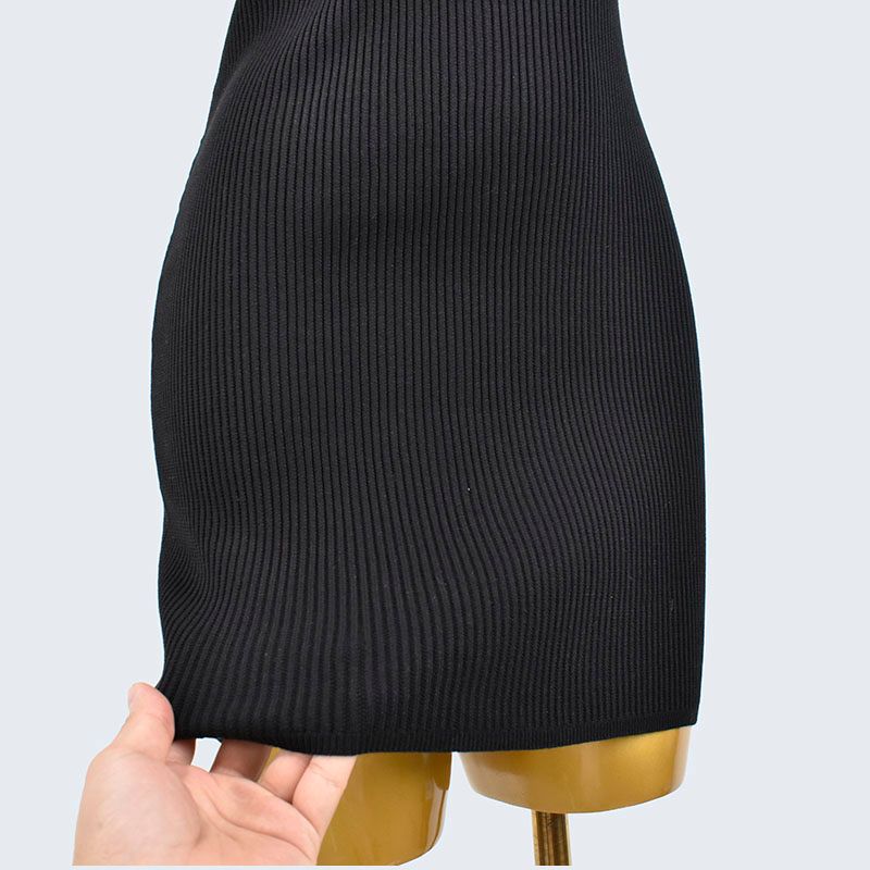 Spring and Autumn Winter Turtleneck Sleeveless Slim Fit Knit Sweater Stretch Sunken Stripe Sheath Dress Solid Inner Wear Women Clothes