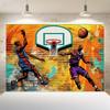 1pc, Basketball Themed Background Birthday Party, Sports Themed Background Wall Banner Cake Table Decoration