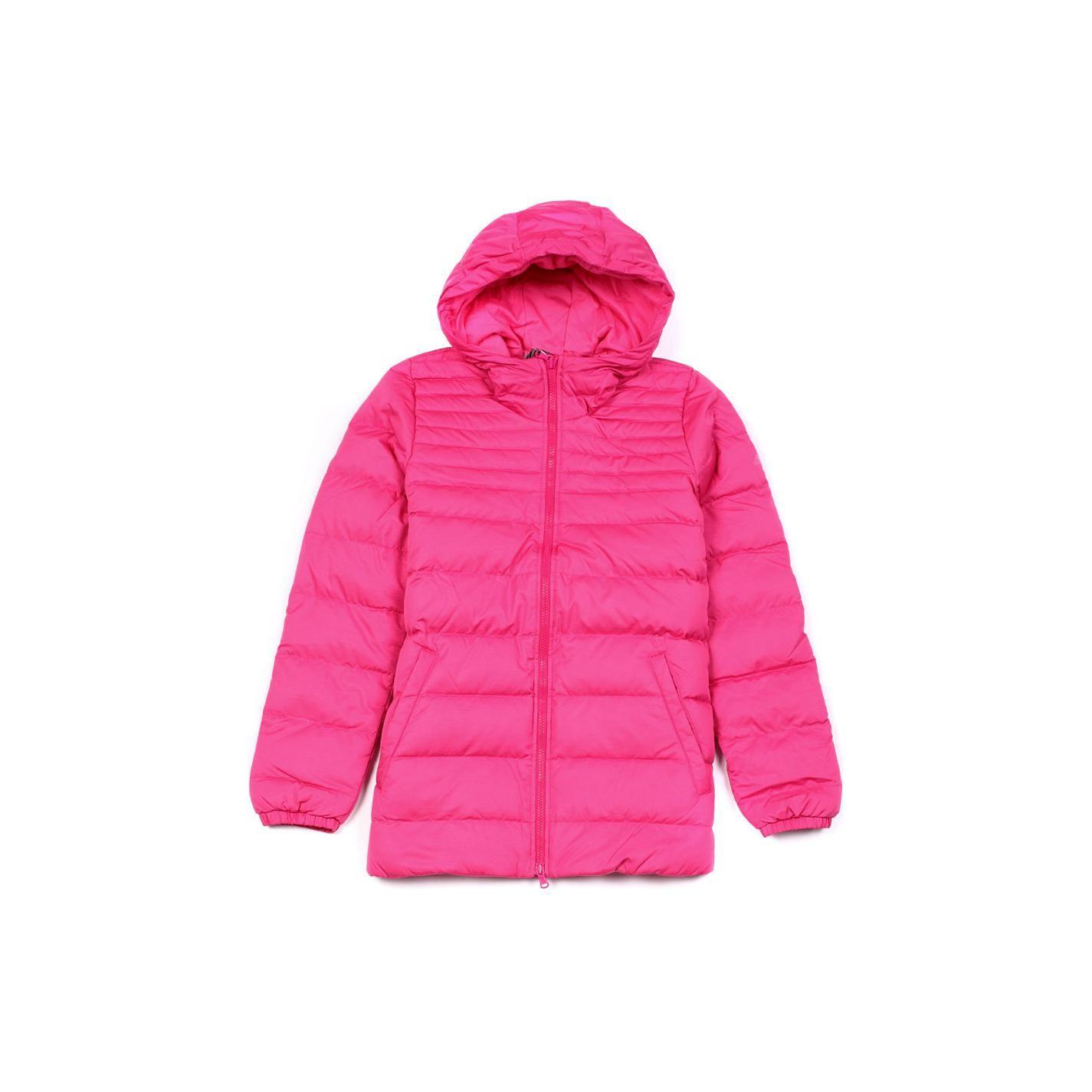 adidas Women s Bright Pink Hooded Mid-Length Down Jacket G69627 S