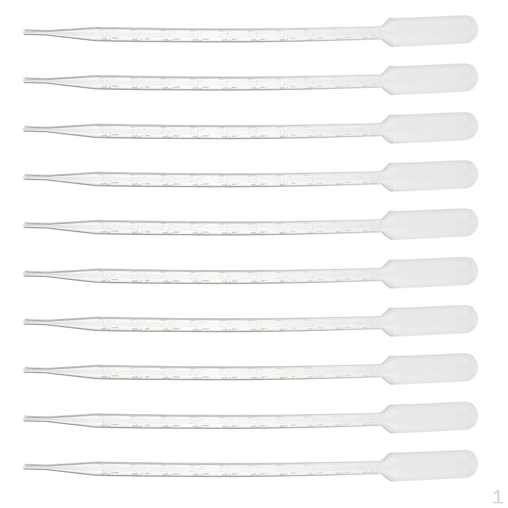 Disposable Eye Dropper Transfer Graduated Pipettes 1ml 2ml 3ml 5ml 10ml Pack of 10pcs -
