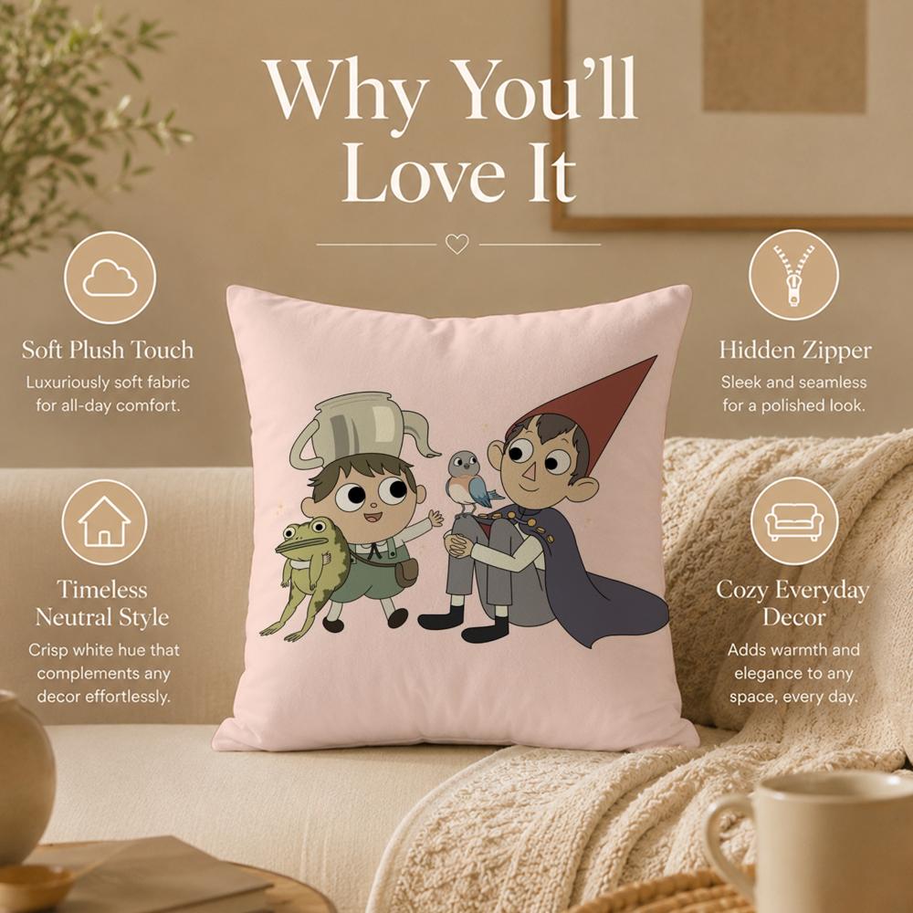 Cartoon O-Over The Garden WallS Kissenbezug Doppelseitig Bedruckter Kissenbezug Hypoallergen Staubmilbenresistent
